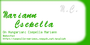 mariann csepella business card